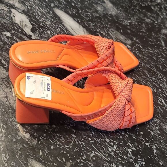 BRAND NEW MARC FISHER  WITH INTERWOVEN STRAPS SQUARE OPEN TOE SANDAL - Picture 4 of 16